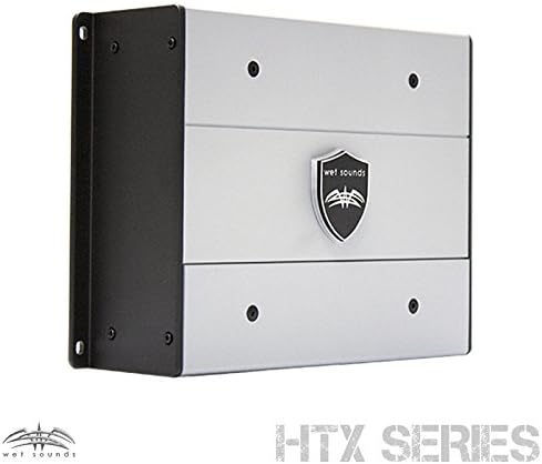 JBL MT8HLB 8" 2-Way Marine Tower Speaker with 1" Horn Loaded Compression Tweeter â Black & Wet Sounds HTX2 2 Ch. Amp