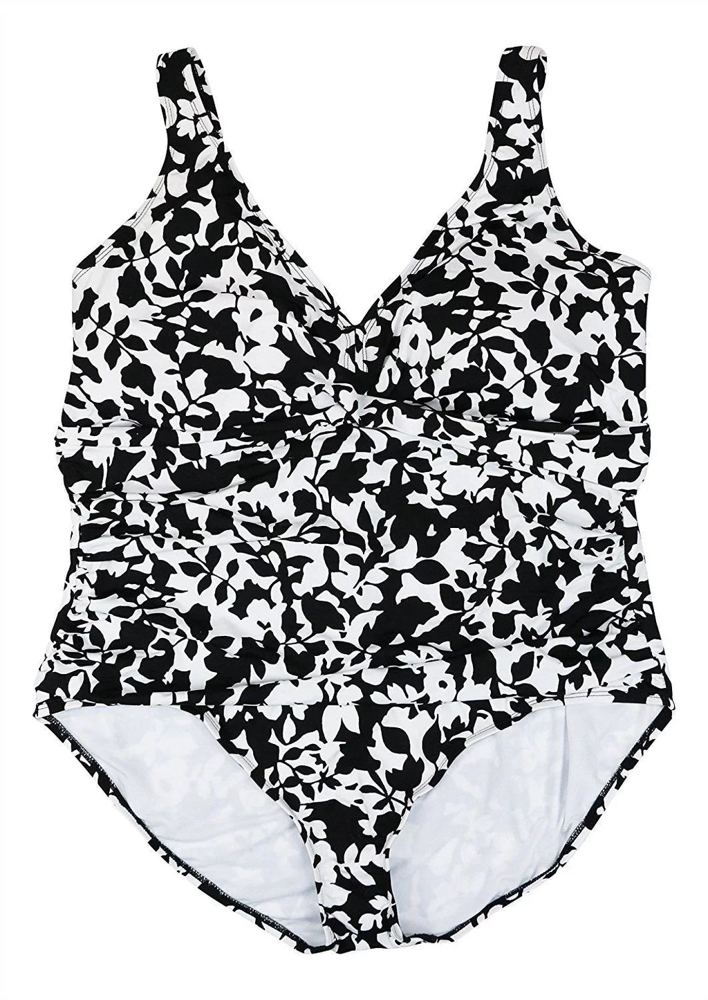 New 9232-2 Ralph Lauren Plus Size Regent Floral One Piece Bathing Suit 20W $110