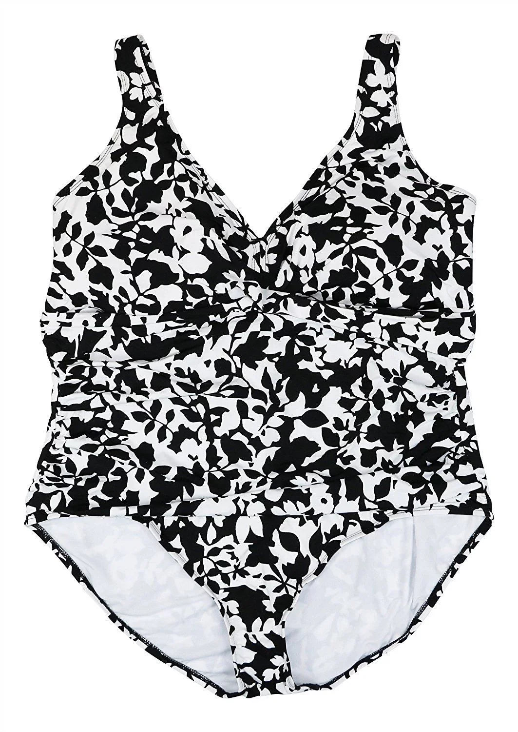 New 9232-2 Ralph Lauren Plus Size Regent Floral One Piece Bathing Suit 20W $110