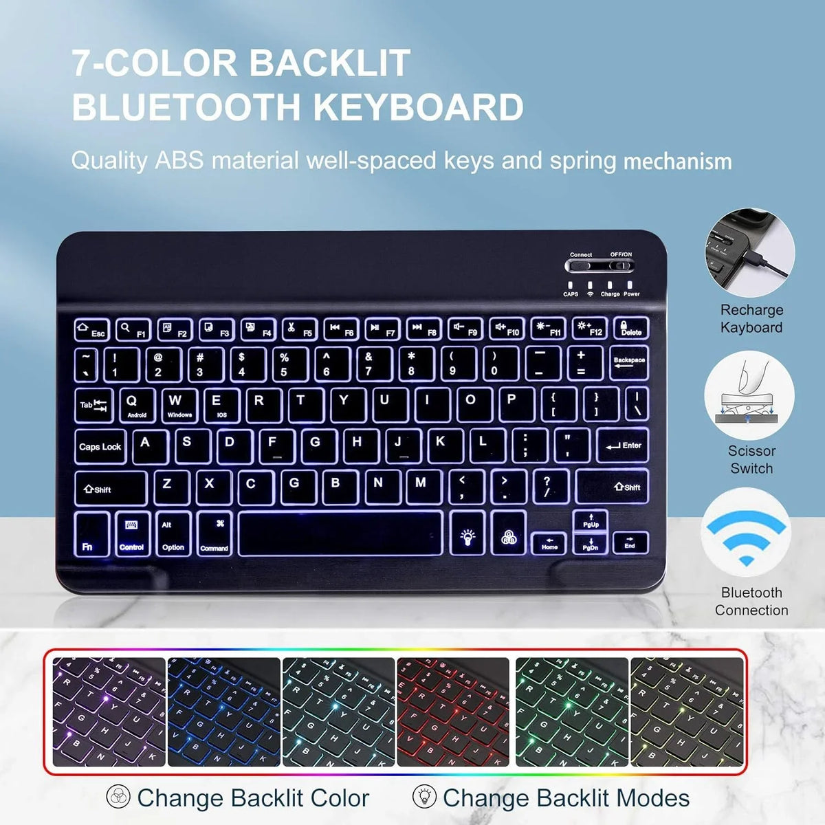 Vowubo Ipad Keyboard Case For Air 3Rd Version 10.5" (2019), Ipad Pro 10.5" (2017) Magnetically Detachable