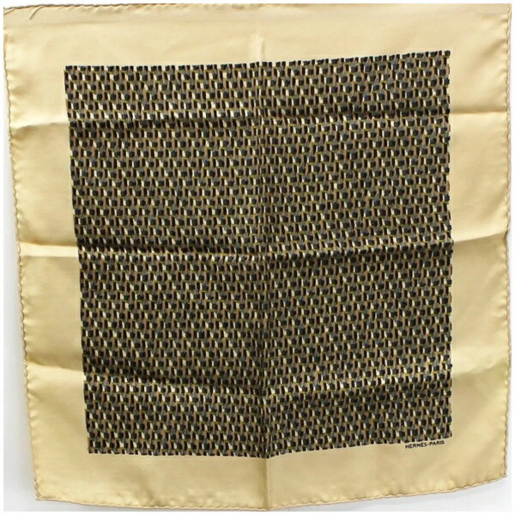 Beige Pre-Owned 45 (Good) Muffler Carre HERMES Women's Scarf Gaurosh Hermes