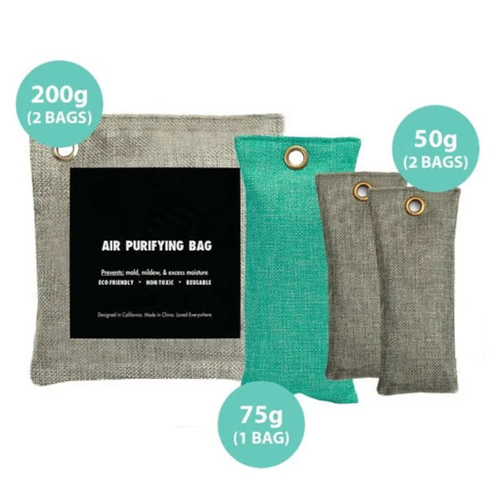 100Pcs Bamboo Charcoal Air Purifying Bag Activated Charcoal Bags Odor Absorber