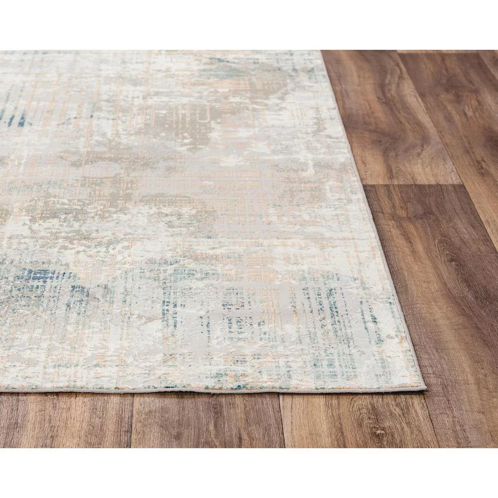 Alora Decor Glamour 7'10"X9'10" Ivory / Gray /Ivory / Gray Power-Loomed Area Rug