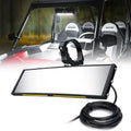 Rollbars View 9" UTV Dome Aluminum 1.75" Mirror Integrated 2" LED w/ Rear - fits Xprite Lights