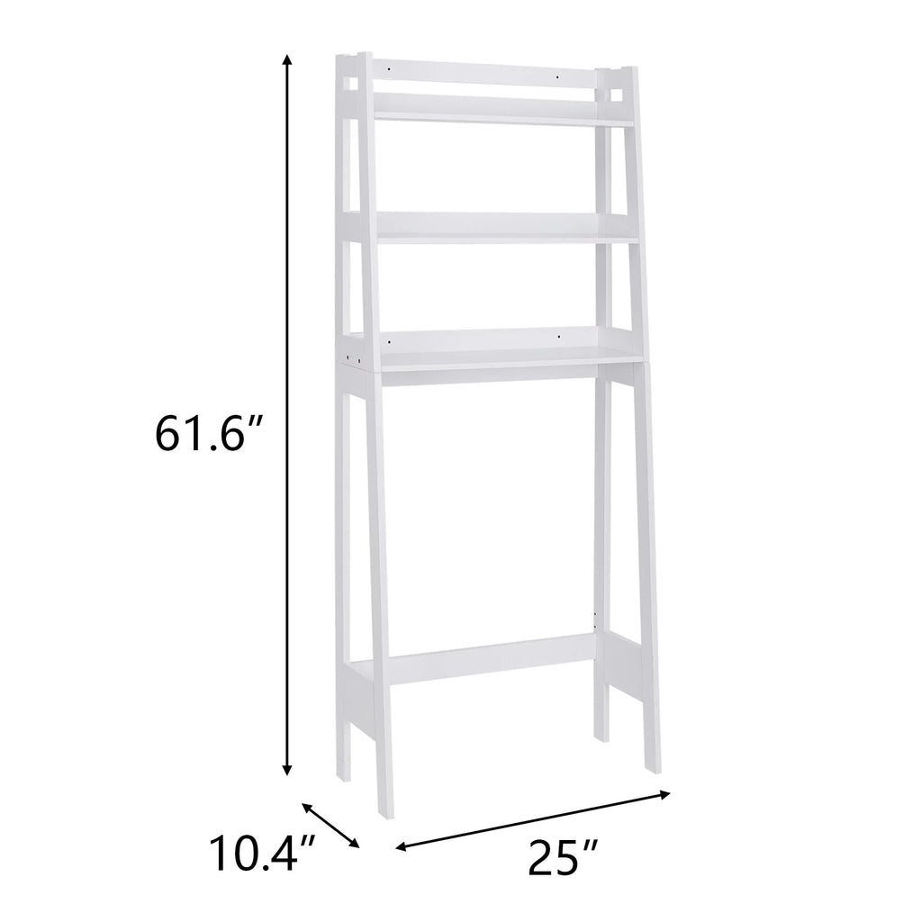 ZENSTYLE 3-Tier Organizer The Toilet Rack Saver Storage Space Bathroom Over Shelf White