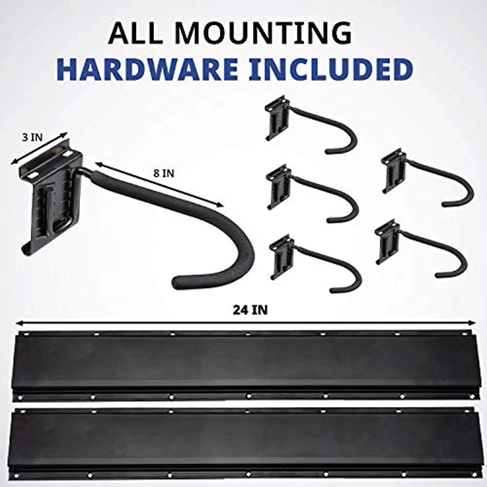 Wall Adjustable Mount Hanger Rack Storage Bicycle Hooks Bike with Garage 6 RaxGo