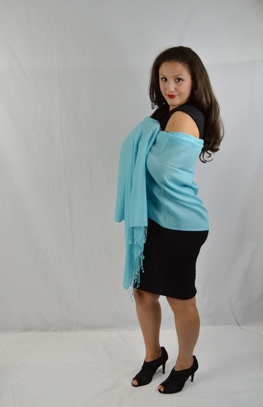 Shawl/Scarf/Scarves Shawl/Light Blue Fancy Shawl/Summer Shawl/Pashmina Regular Shawl/Evening Pashmina Shawl/Sheer Shawl) Shawl/liquid (Tiffany weight