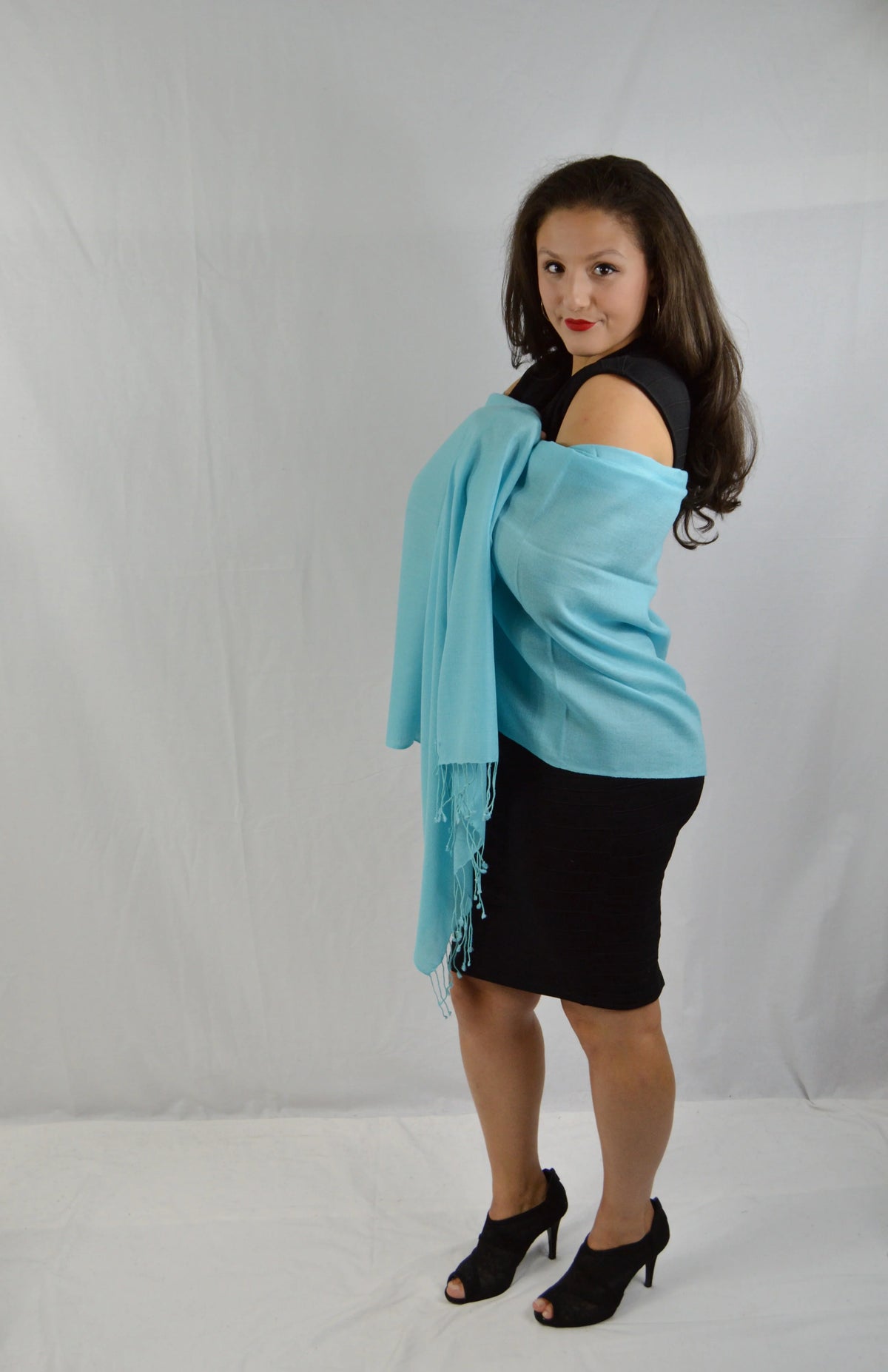 Shawl/Scarf/Scarves Shawl/Light Blue Fancy Shawl/Summer Shawl/Pashmina Regular Shawl/Evening Pashmina Shawl/Sheer Shawl) Shawl/liquid (Tiffany weight