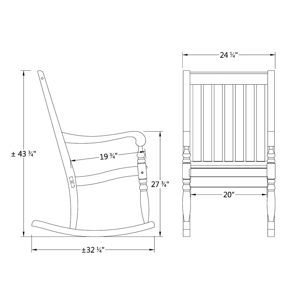 casual rocker cambridge porch mahogany lyon white