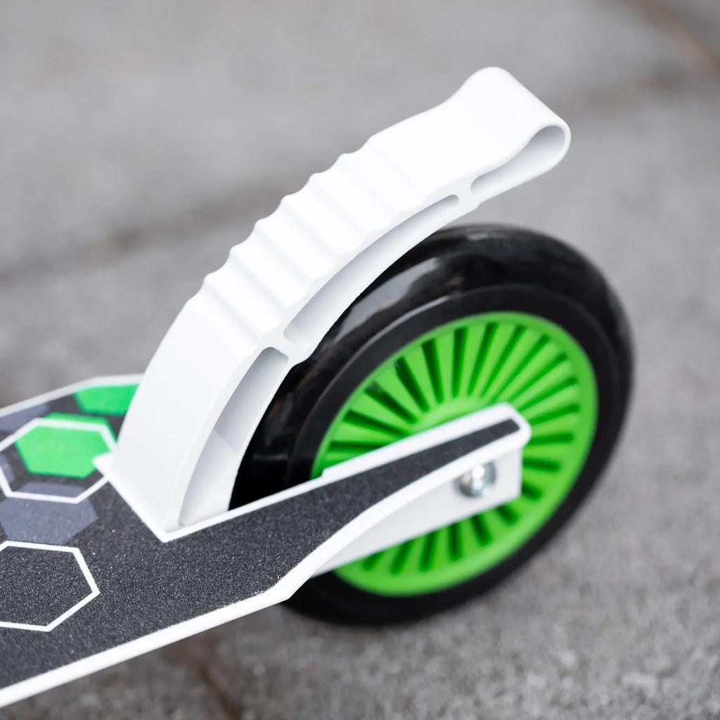 Aosom One-Click Folding Kids Kick Scooter W/ Adjustable Handlebar, Push Rider With Kickstand, Dual Brake System, Durable Wheels & Sturdy Bearings, For Boys And Girls, White