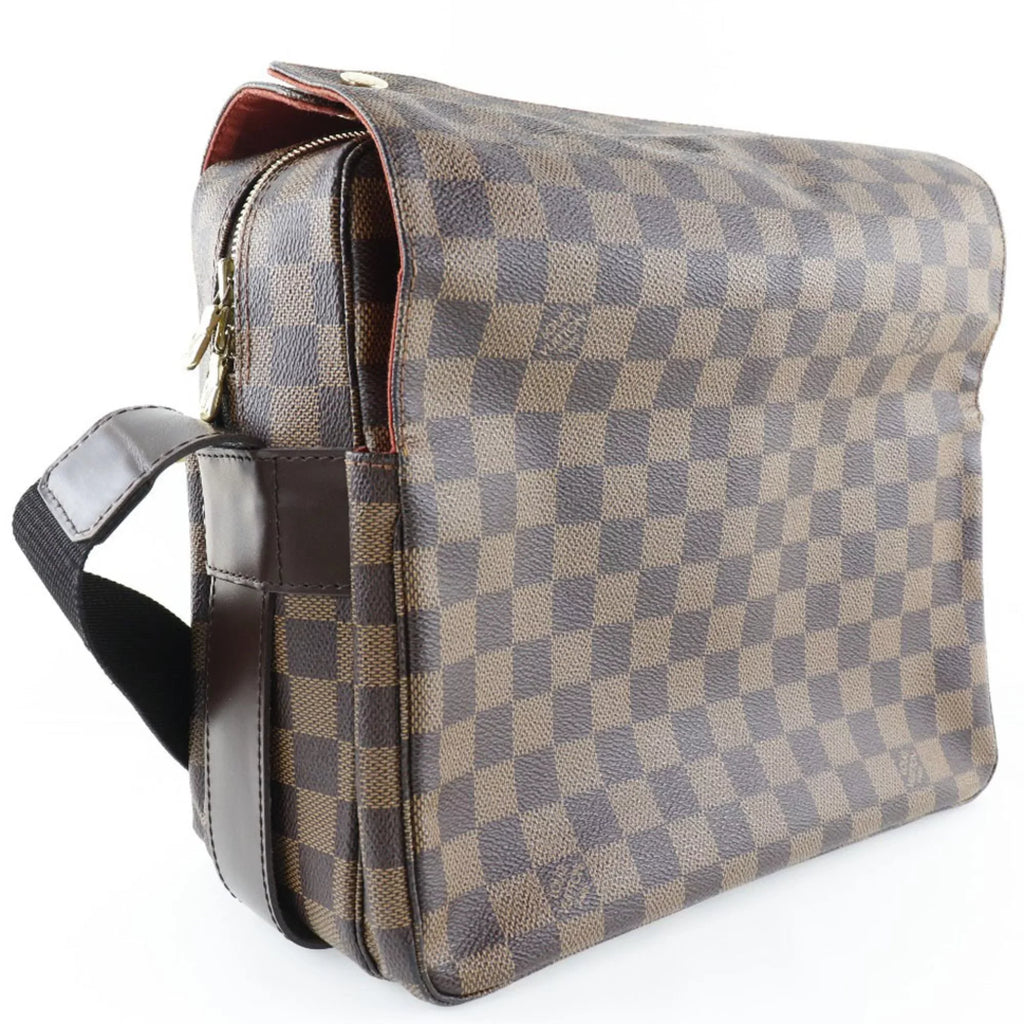 Used Louis Vuitton Louis Vuitton Naviglio N45255 Damier Canvas Brown Sr0034 Unisex Shoulder Bag (Fair)