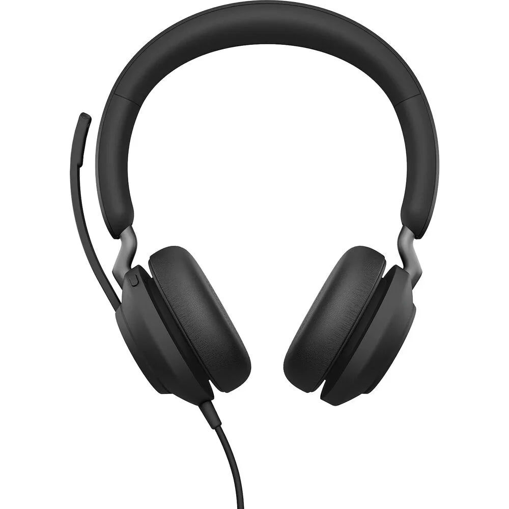 Headphones, Music, Jabra Wired (Open 40 - Box) Headset USB-C Noise UC Cancelling All-Day for Passive and Headphones, Evolve2 Calls Stereo, Comfort, UC-Optimized Enhanced Telework USB-C, with - Black