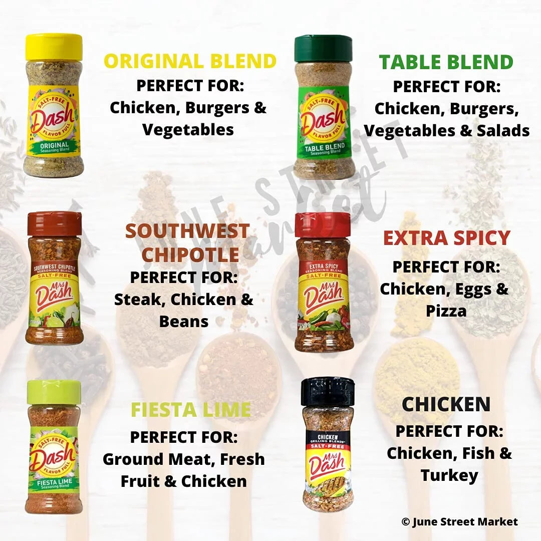 No Set June with Flavors Market (28.8 Dash New Salt - Mrs. Total) Variety Street oz Blend Card Seasonings 12 Blank Recipe Starter