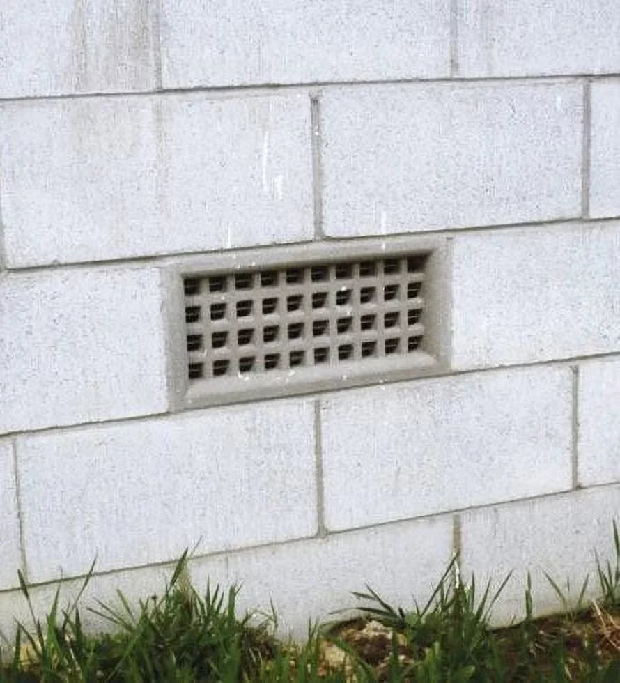 Waterproof Screen 9.5h Aluminum & Vent Dimensions for Rain 17.5w Air X & Grille - Exterior Outer 8"h 16"w - with HVAC Walls Crawl x Crawlspace Vent Mesh - Space Brown