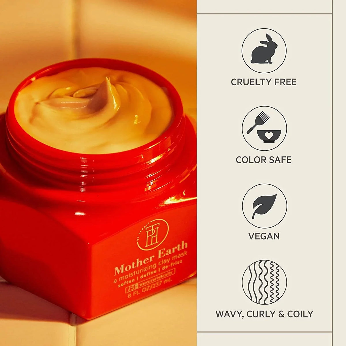 8oz Clay Mother Pack 2 by - Defining Taraji TPH Mask- Earth