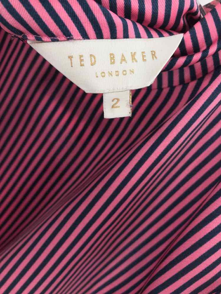 Long Pink Sleeve Baker Stripe 6 Pre-Owned Ted Blouse dimension