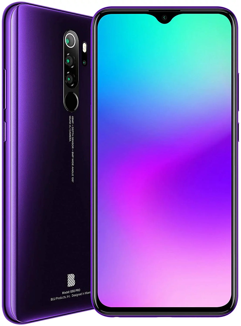 G0370WW 128GB Purple Pro GSM G90 Unlocked Smartphone Android BLU - Haze
