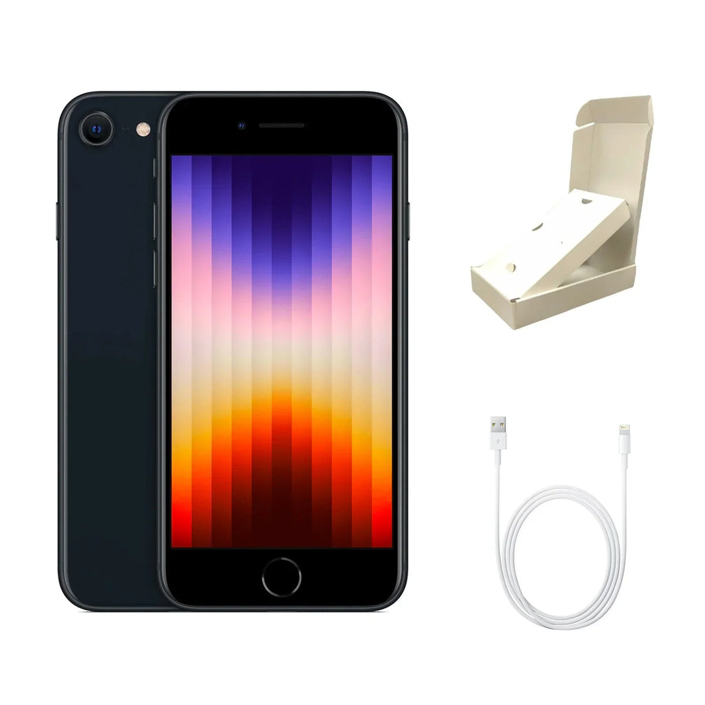 Restored A) Gen) Midnight (3rd (Grade Box w/ SE Gift Unlocked) iPhone 64GB A2595 (Refurbished) (Fully