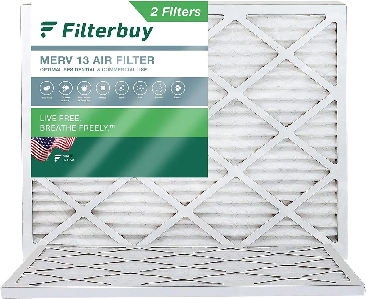 Air Furnace (2-Pack) Filters Pleated MERV Filterbuy HVAC 13 AC 20x23x1