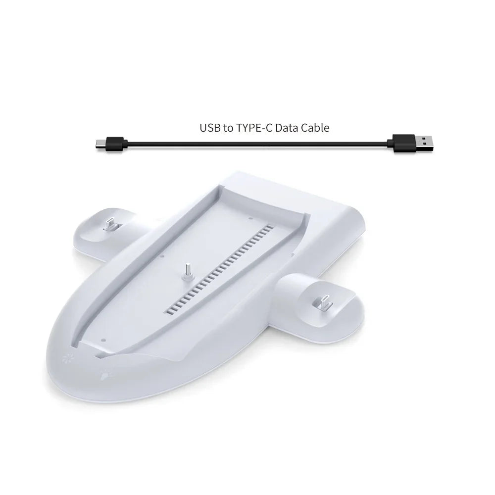 For For Cooling Cooling Base with Station Console PS5 Light Fast Controller Stand Accessories Slim, Dual PS5 RGB Controller Charger Charging