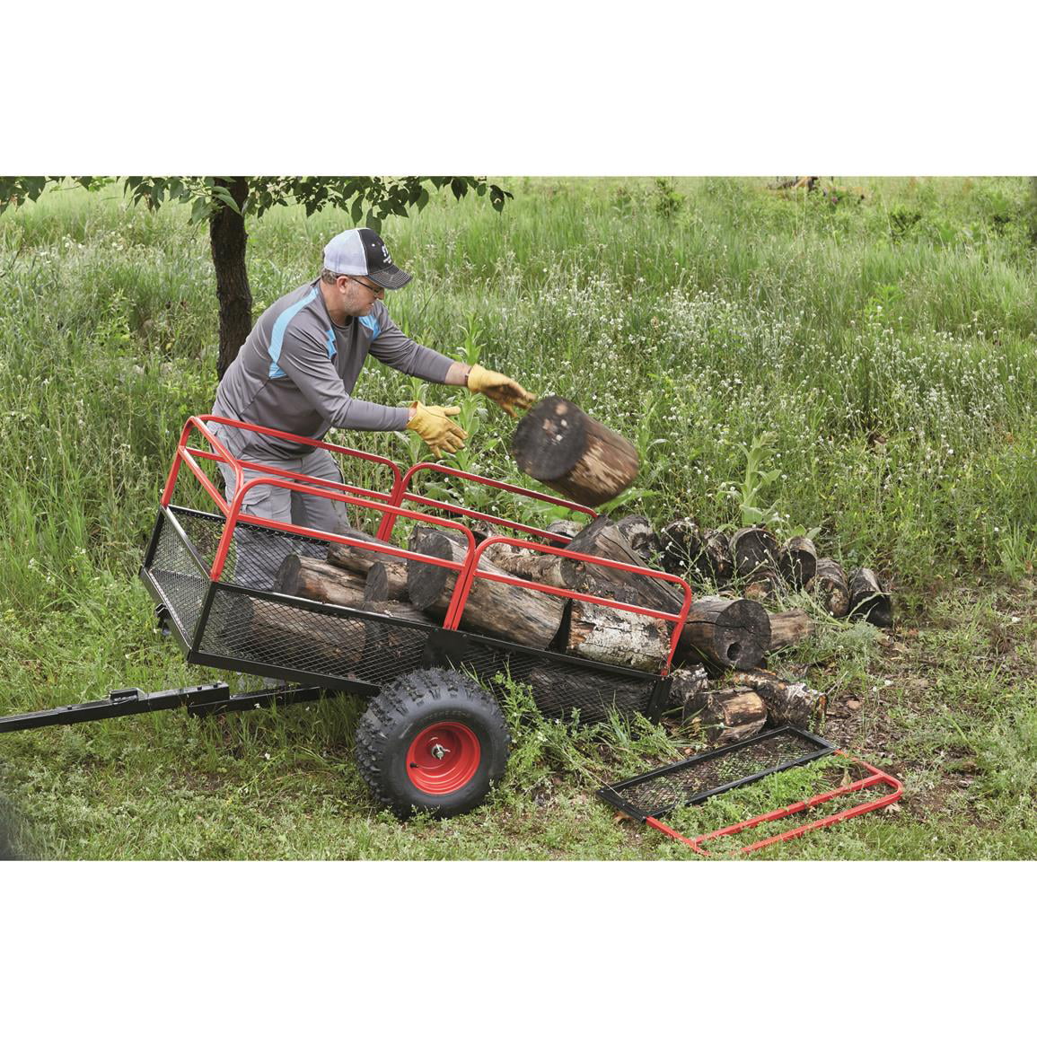 Guide Gear Cargo Utility Trailer, Heavy Duty Carts With Wheels, Atv Carrier