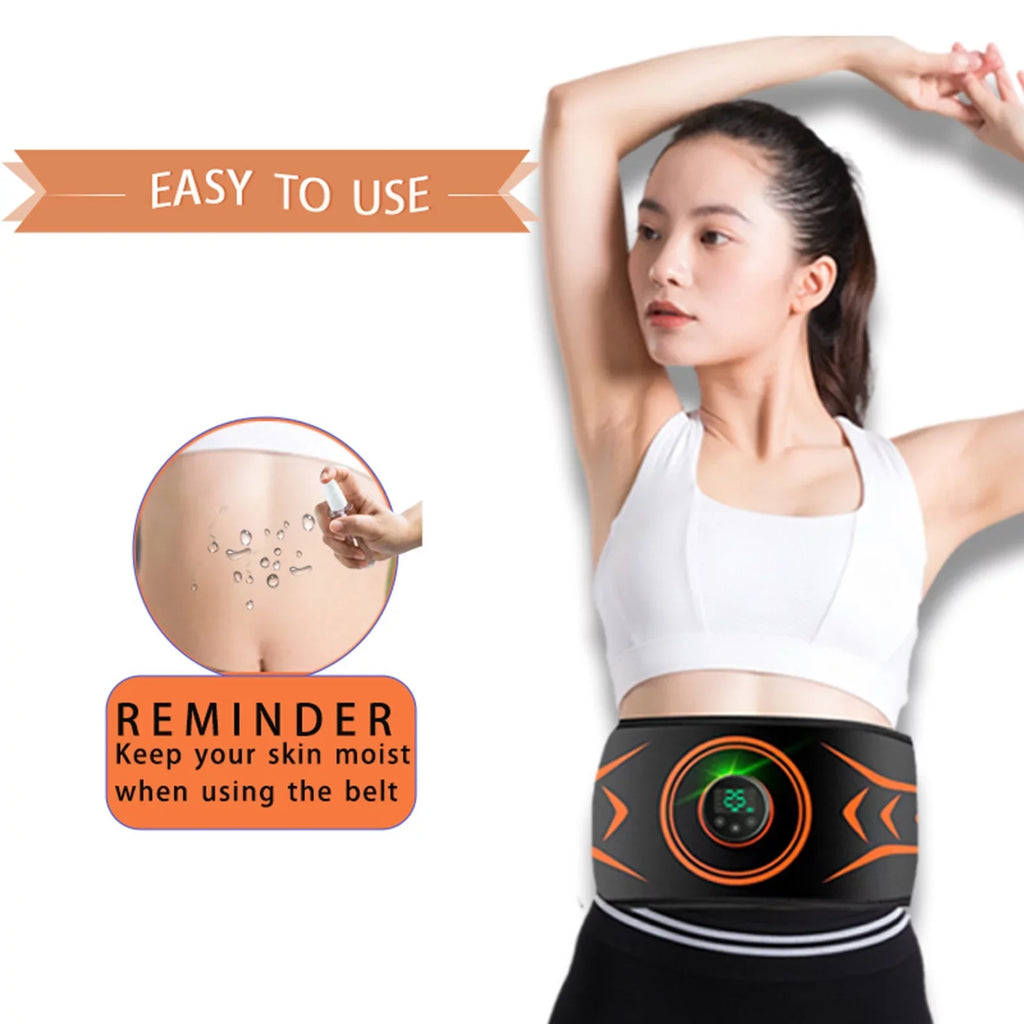 Belt Fitness Get Time No Abs Electric Massaging Defined Trainer Flatter Equipment for Slimming in Abdominal Toning Workout Abdomen , Belt Abs Stomach a and Nebublu