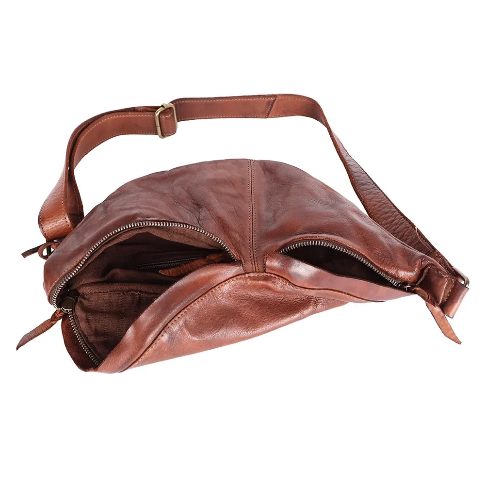 Nm Never Mind Nmbgm150B Fanny Pack Vintage Handmade Genuine Cowhide Leather Women Bag Western Handbag Purse