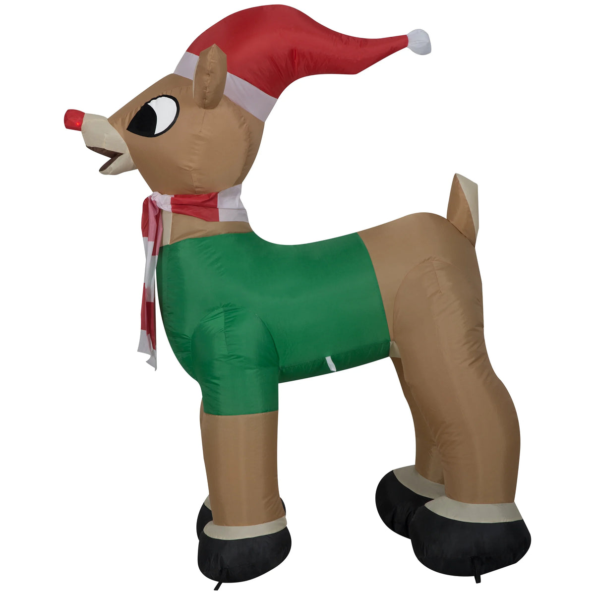 Gemmy Rudolf In Green Outfit 3.5 Ft. Inflatable