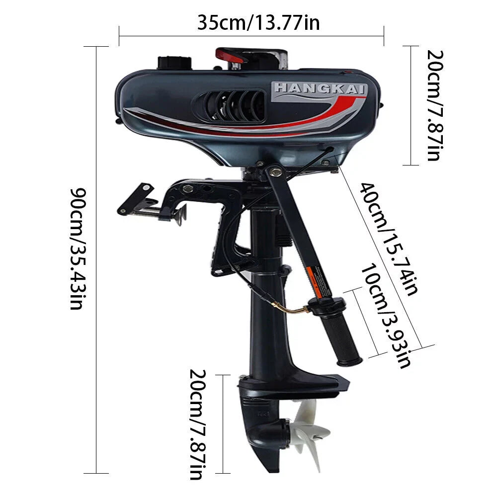 CDI Boat 3.5HP Outboard Petrol 2-Stroke H / Fishing System Engine Motor 10 Km