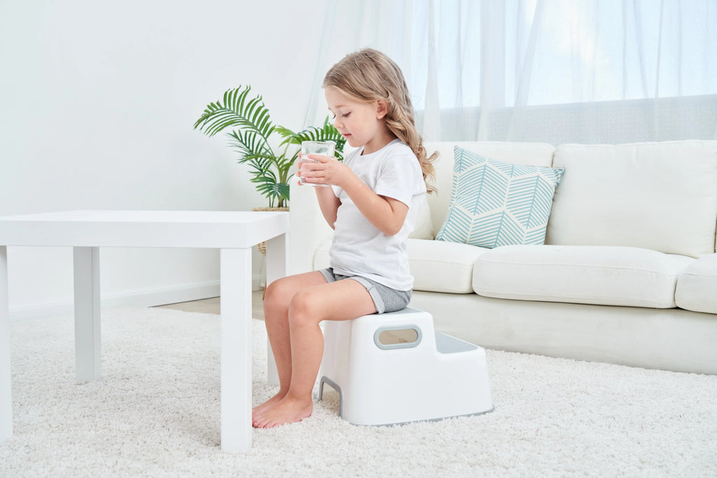 (2 / WU Bathroom Wide Kids Height Adult Pack) Up Stool for Step Adjustable as Height Safety Toddler Stool/Dual Bottom Kitchen Step White) Step Kids - - Toilet Stool 2 Stool (Gray for & UNCLE