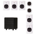 Flush Audio Set Acoustic Speaker 7.1 Mount Sub Speaker and 6" Powered 7 System