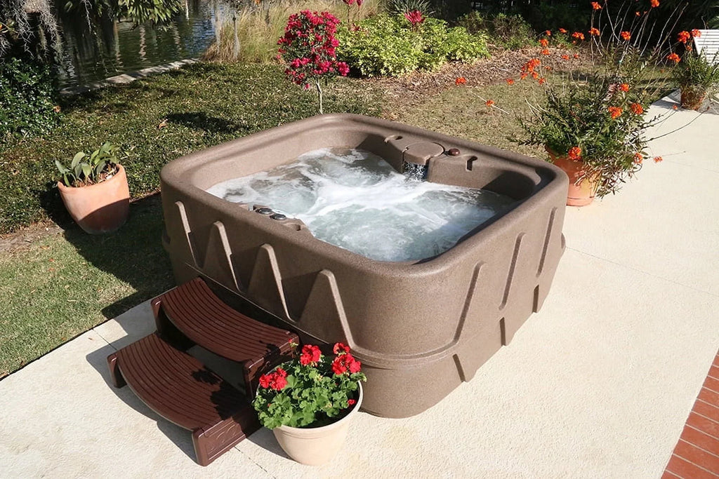 Aquarest Spas Powered By Jacuzzi® Ar-400 Select 4- Person 20 - Jet- Plug And Play Hot Tub W/Led Waterfall - Brownstone