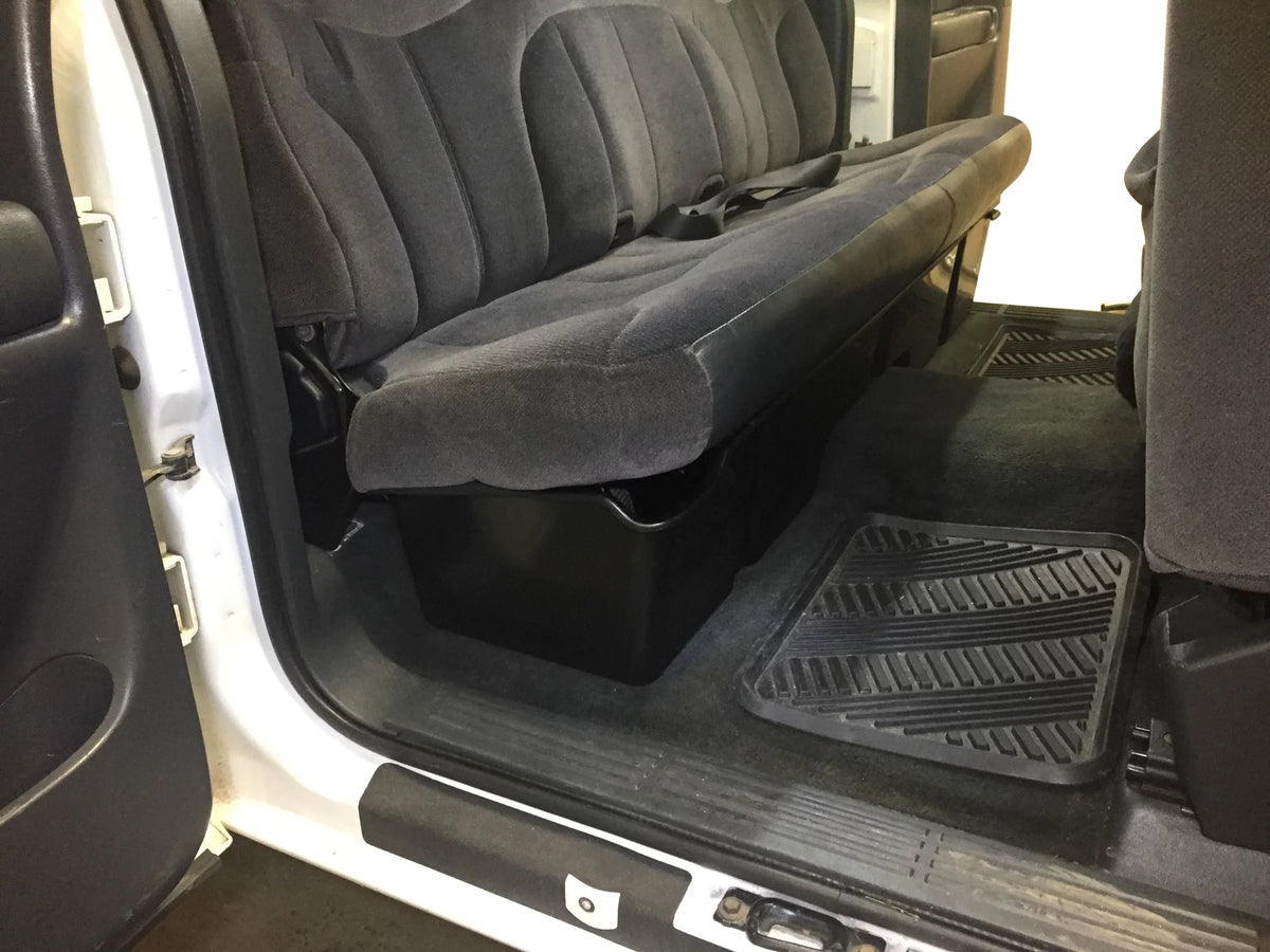 Hound 2500 Chevrolet Sierra Underseat Silverado Seat 3 System Boxes Cab 1500 Extended Storage GMC Auto 1999-2006 Under Red with Compatible 3500