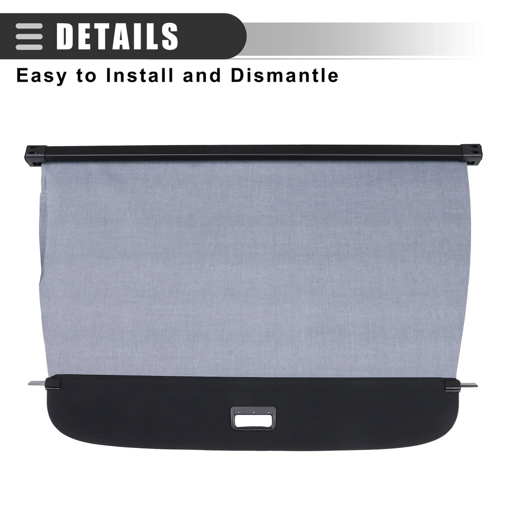 Cover Q7 Cargo Audi for Security Canvas Shield Retractable Rear Black Cover Shade 2016-2022 Trunk
