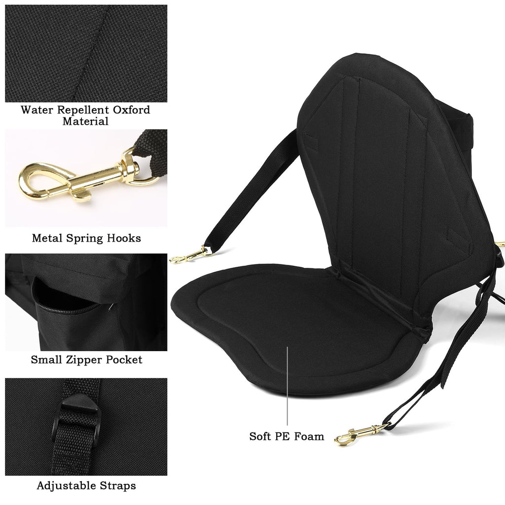 Lixada Water Repellent Children Kayak Seat With Back Support Kids High Back Canoe Seat Boats Cushioned Seat Pad For Watersports