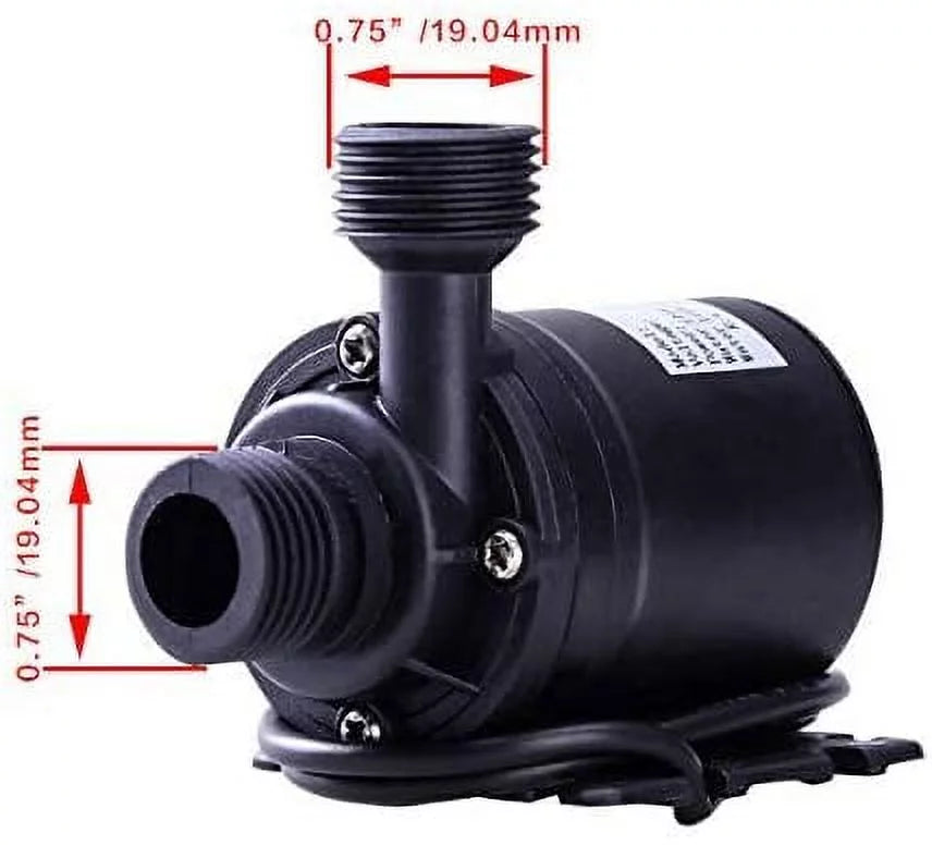 Dc 24V Brushless Water Pump 1/2'' Male Thread Centrifugal Submersible Pump 800L/H 210Gph 4M/13Ft For Fountain Solar Panel Pond Aquarium Water Circulation System