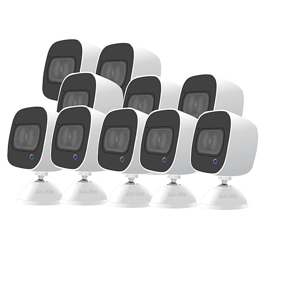 Security Spotlights Detection, On Ask TV Vehicle Way Pet Color 10 Two-Way Voice - As Smart Command Night Vision OLA! Talk, Pack/ Camera Seen Person 2
