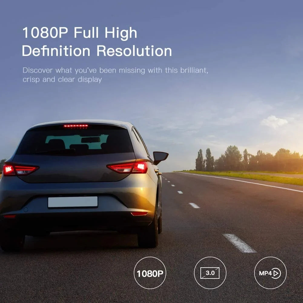 Monitor, 170° C450 Camera 3" Parking Dash APEMAN Car 1080P Black Cam Angle Screen, FHD Wide