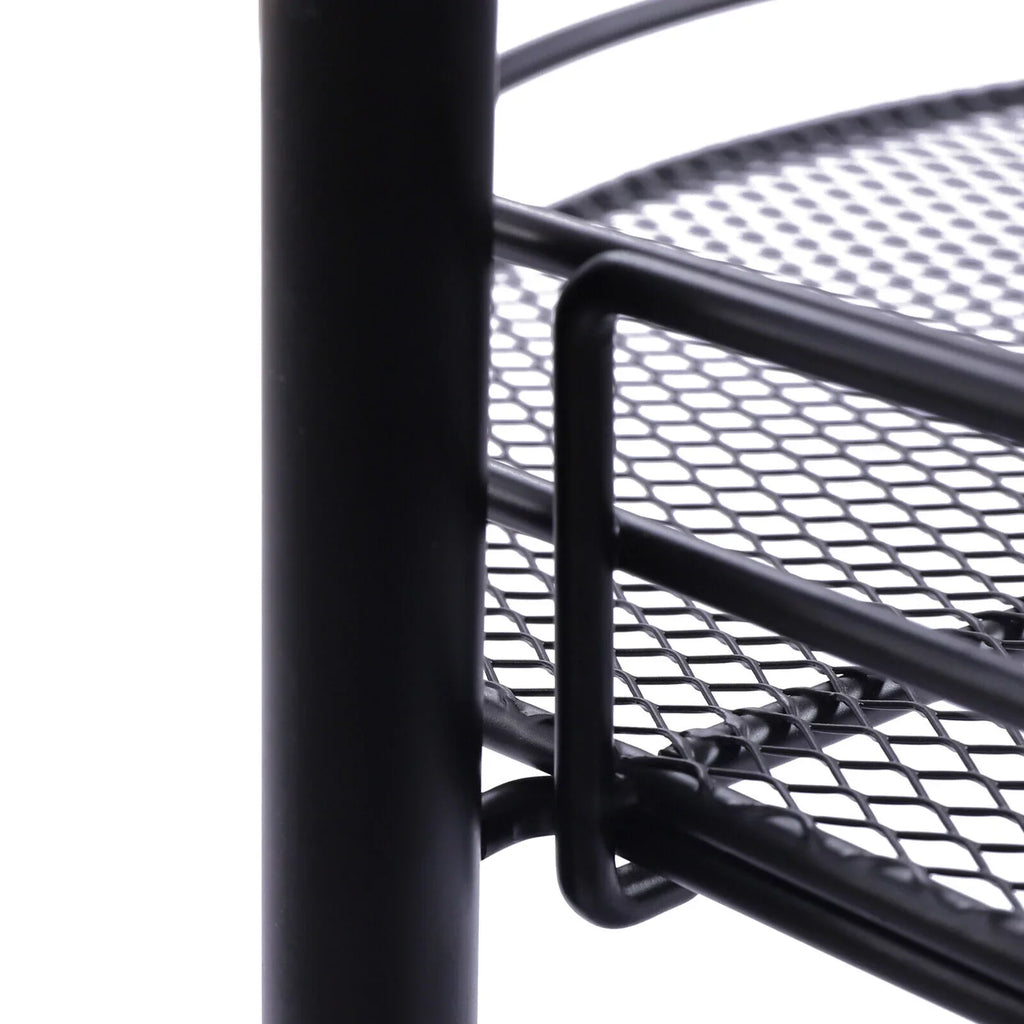 Rolling Cart, Organizer Storage Basket Carts Utility 4 Wheels, Cart, Trolley Metal Tier Art with Storage Black Kitchen