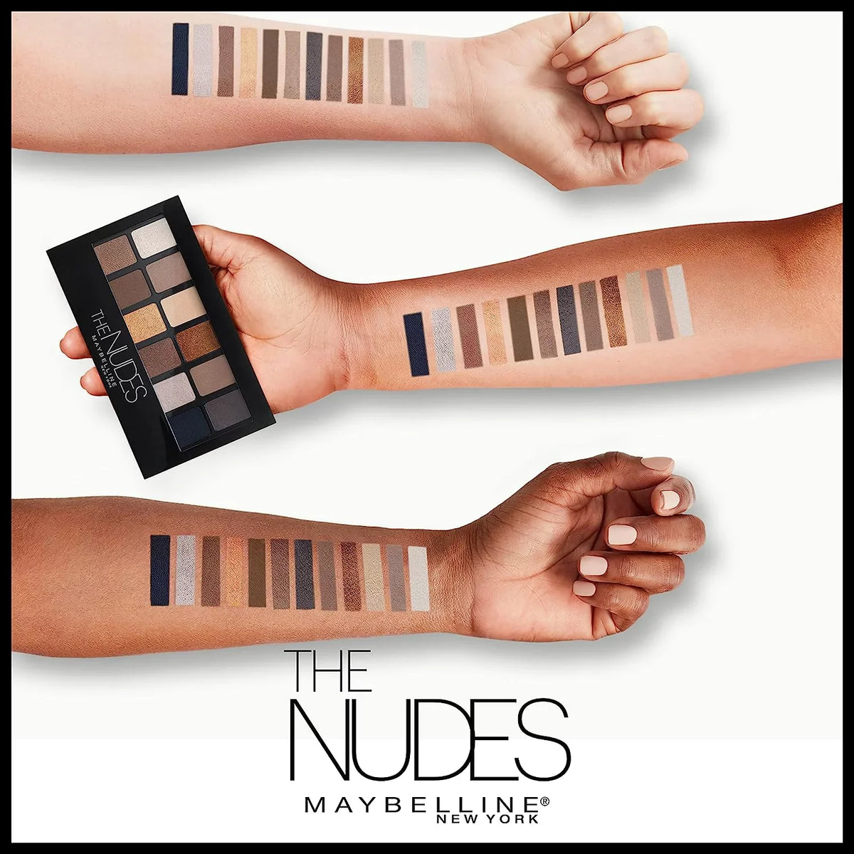 The Blendable Eyeshadow Shades, 1 Nudes Pigmented Palette Matte and Count Shimmer Makeup, Powder, Maybelline 12