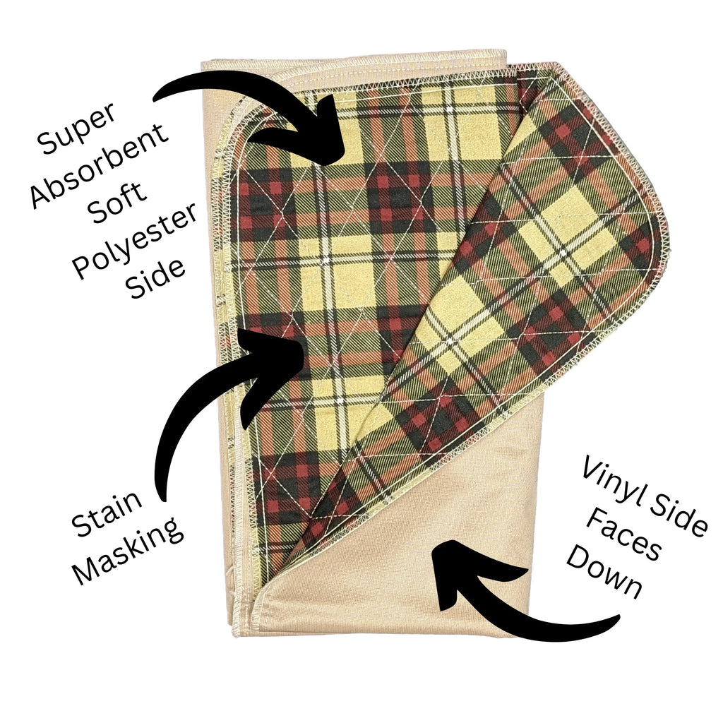 4 Pack Bed Pad Washable Incontinence Underpad - Absorbent Urinary Protection 34 X 36