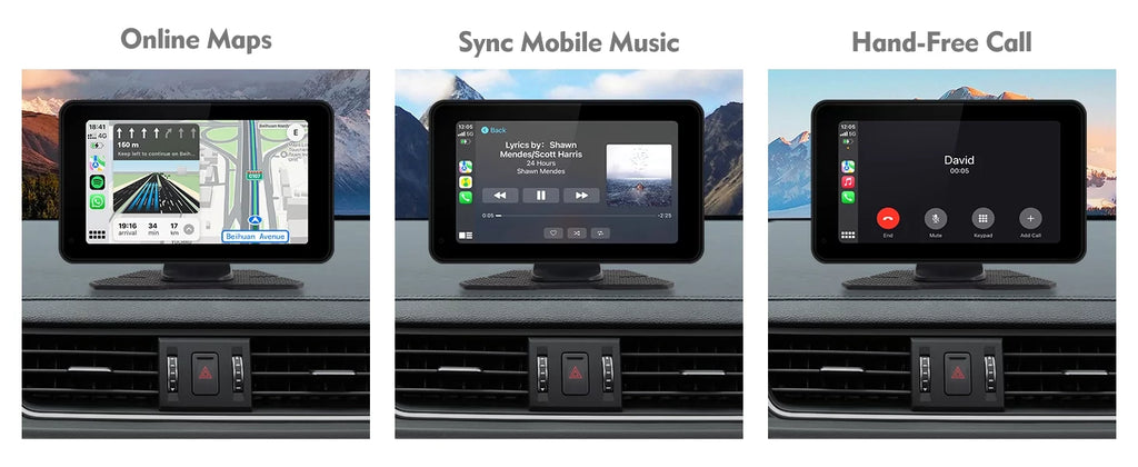 Navigation, Radio Camera Portable Car Full AUX, Control, Auto Car Screen 7 Android & Stereo, Car Voice Touch Bluetooth, with Carplay Backup Receiver Inch Transmitter, FM Portable HD Wireless