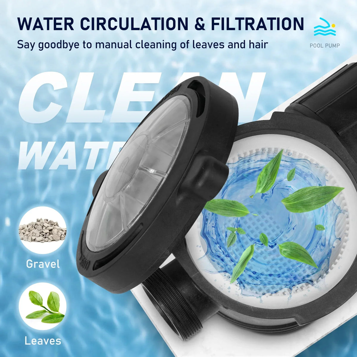 Pool Flow, V, In/ Single Certification 1100 Pump, Swimming ETL Security for Ground Basket, Strainer SKYSHALO Pool Pump 5280 Speed Above HP 115 1.5 W GPH Max. for w/ of