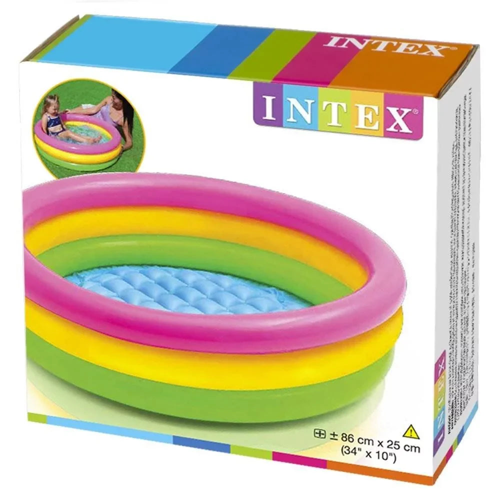 Multicolored Glow Swimming Pool, Intex Sunset Baby Colorful Inflatable 3