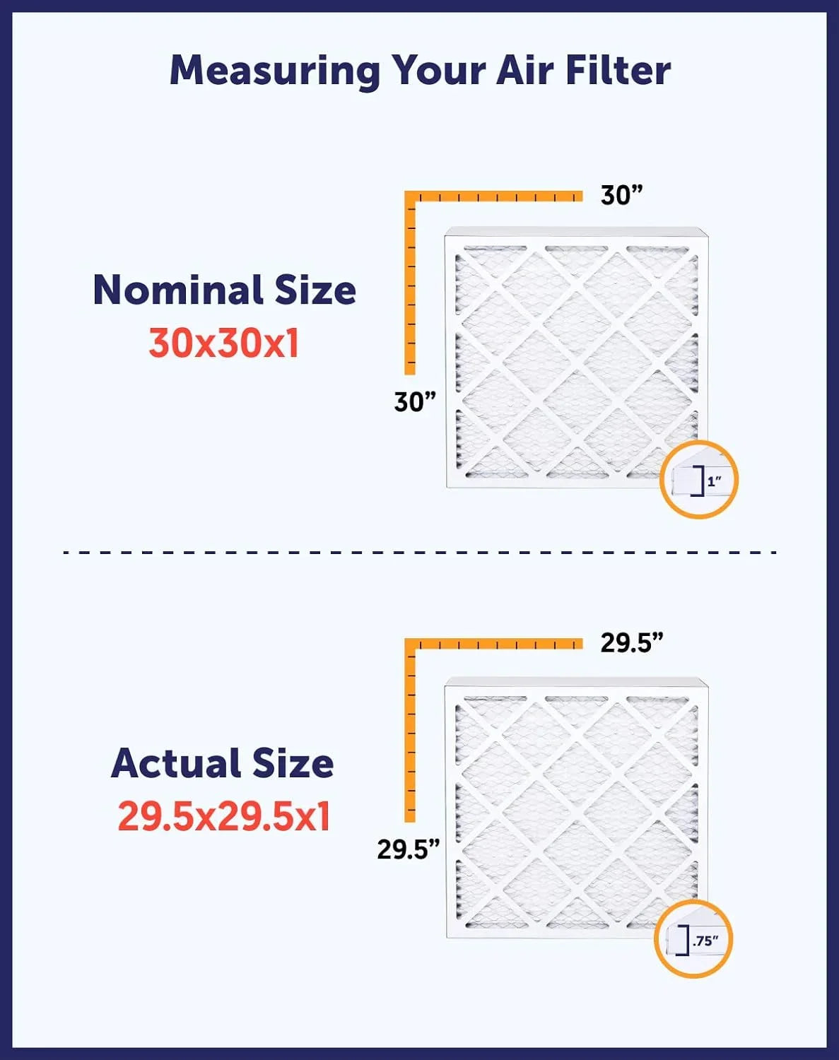 43.5 Actual Pleated x .75" MERV USA Air x A/C Filters | 33.5 King Filter | 4-PACK | HVAC Furnace 33.5x43.5x1 | IN Filter 8 dimension: MADE
