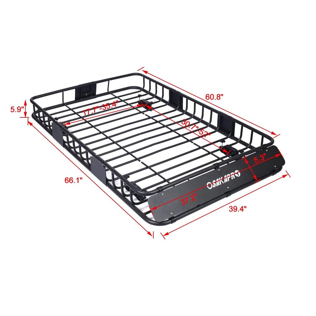 Rooftop Cargo Carrier Basketmotoring Roof Racktop Mount Roof Rack 64Black Steel