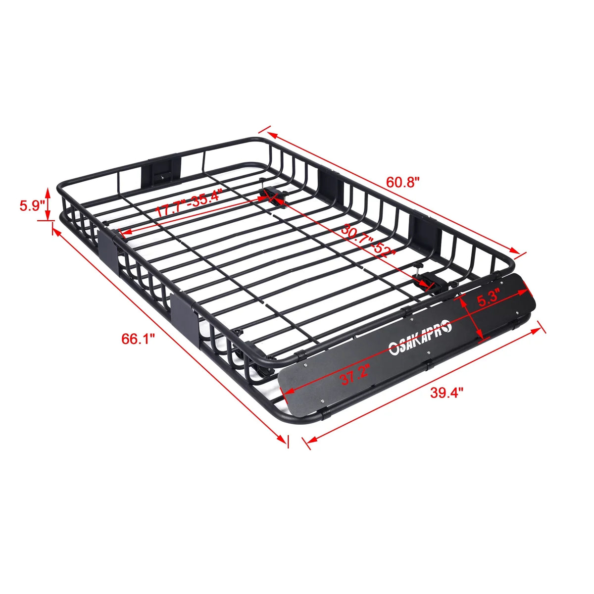 Rooftop Cargo Carrier Basketmotoring Roof Racktop Mount Roof Rack 64Black Steel