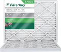 AC Filterbuy Pleated Furnace 8 Filters HVAC Air 19x20x1 (3-Pack) MERV