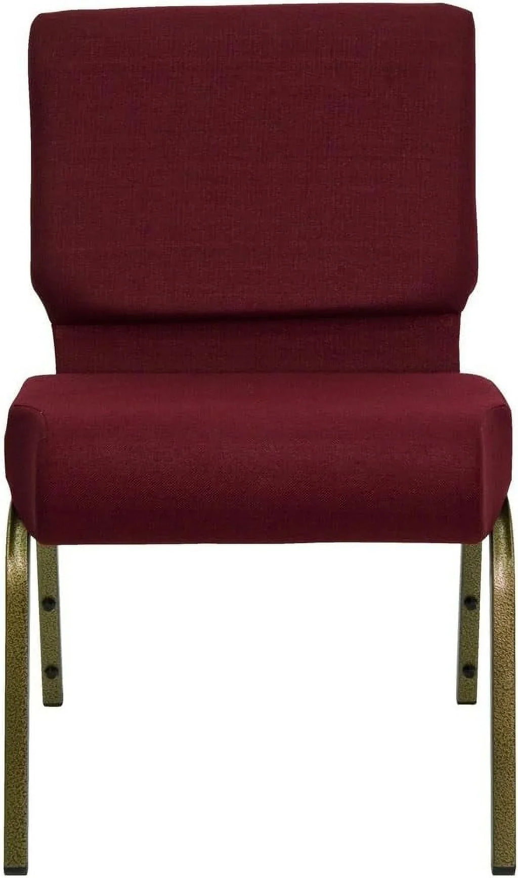 Hercules Series 21''W Stacking Church Chair In Burgundy Fabric - Vein Frame