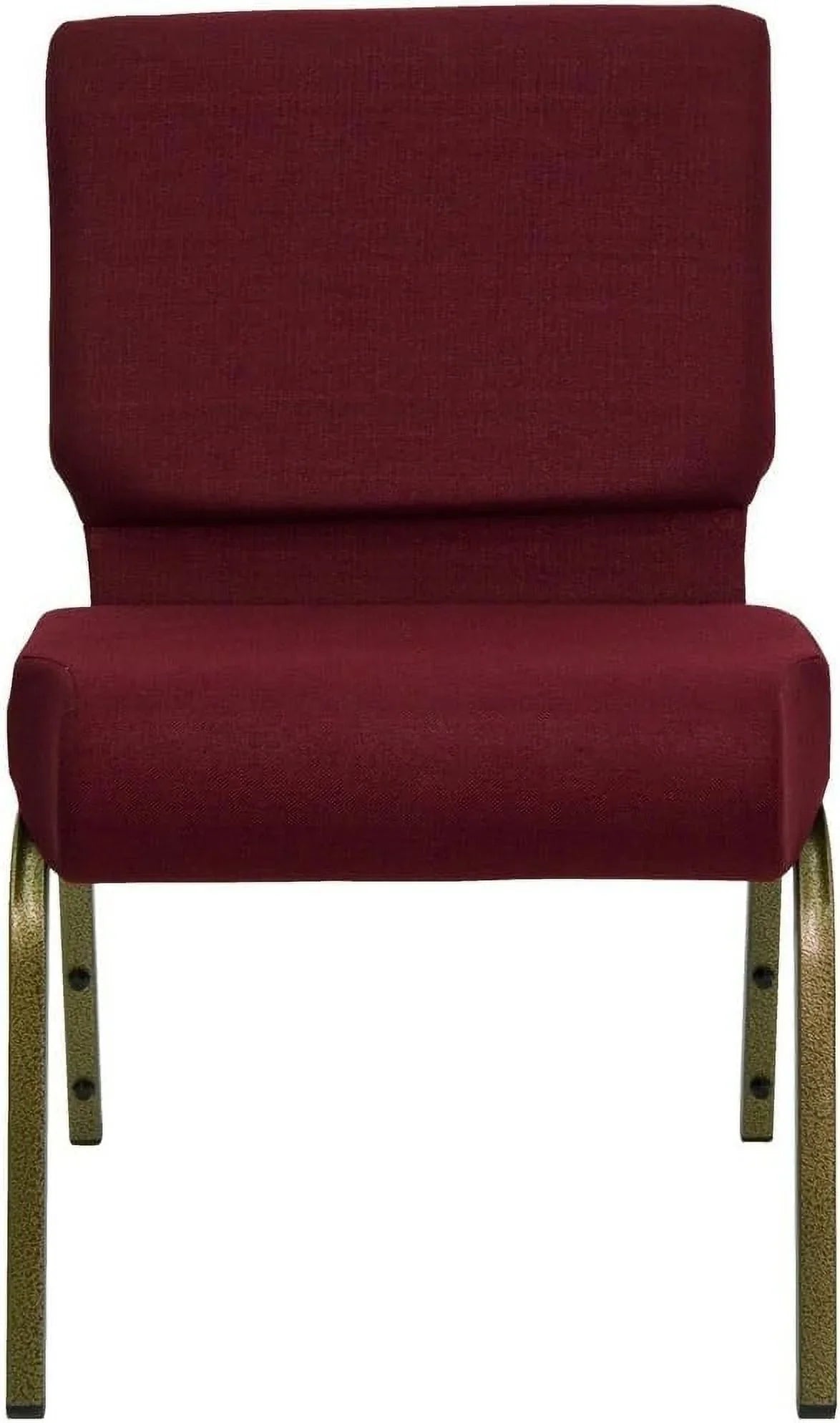 Hercules Series 21''W Stacking Church Chair In Burgundy Fabric - Vein Frame